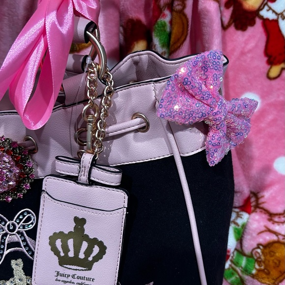 Juicy Couture Pink and Black Embellished Daydreamer - Picture 9 of 10